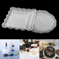 Three-Layer Fruit Dish Epoxy Resin Mold Tea Tray Silicone Molds Storage Tray Mould For DIY UV Resin Coaster Accessories