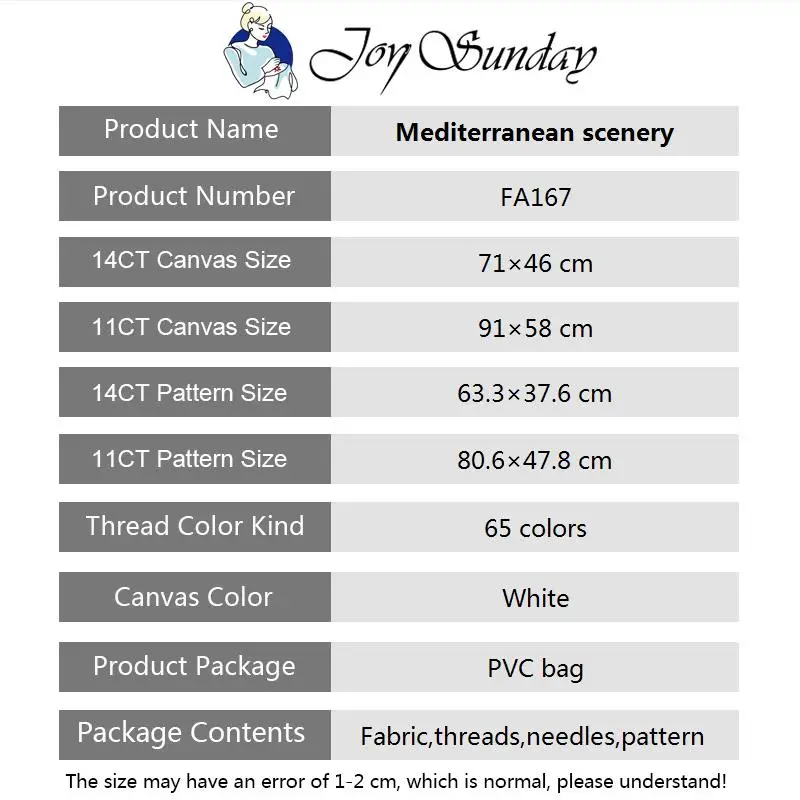 Mediterranean scenery cross stitch embroidery sewing kit pattern stamped 11CT 14CT cotton thread needlework home decor crafts