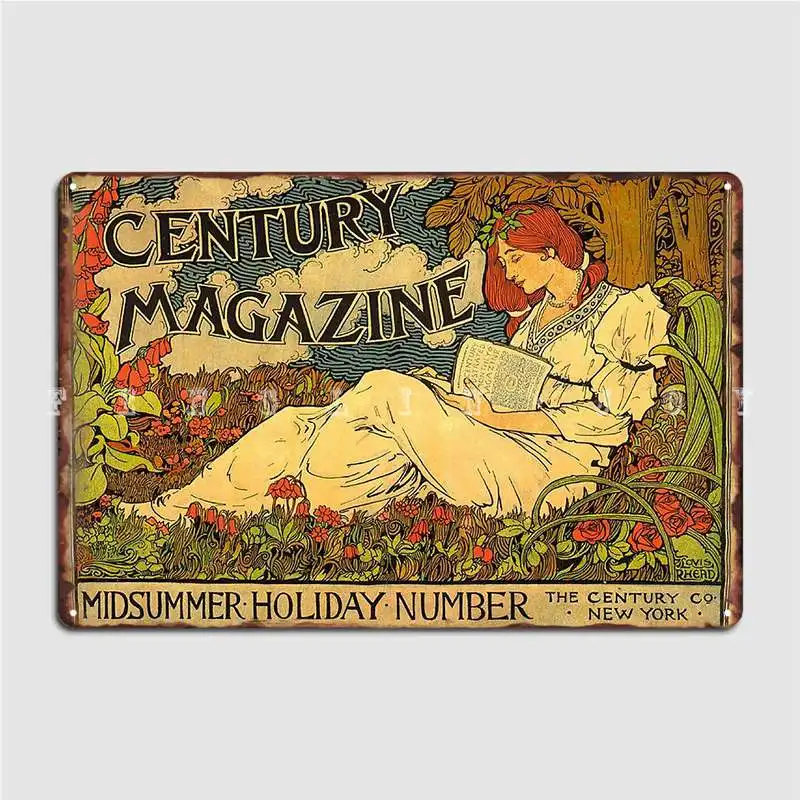 

Century Magazine Midsummer Holiday Advertisement Metal Sign Mural Printing Cinema Garage Wall Decor Tin Sign Posters