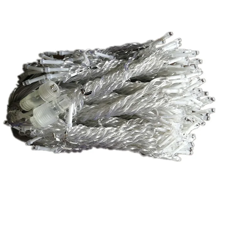 LED Icicle Curtain String Light Window Fairy Lights 8 Mode Pencahayaan Dekorasi Natal 2026 Ornamen Garland Jalan Malam Tahun Baru 2026 Untuk Natal / Pernikahan / Pesta / Dekorasi Rumah / Rumah