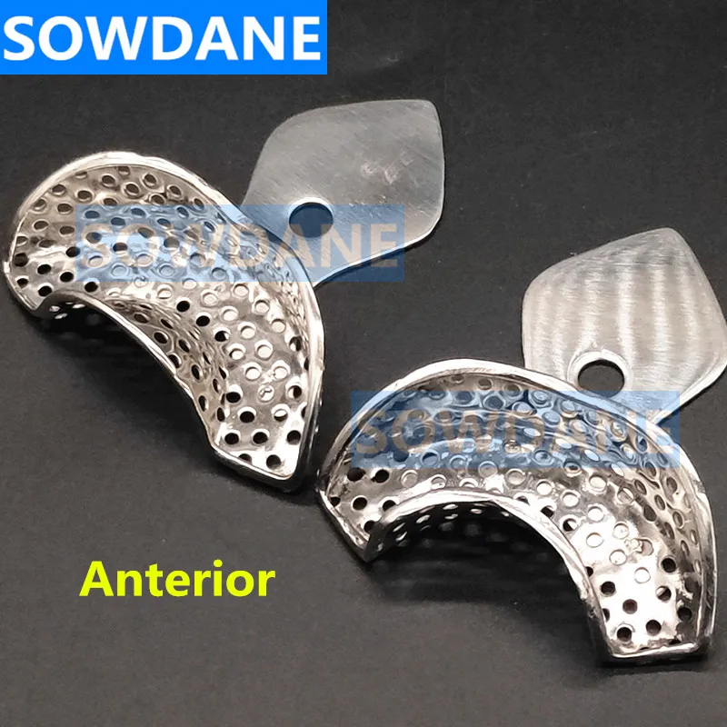 10 sztuk Dental taca Instrument dentystyczny ze stali nierdzewnej stomatologiczne łyżki wyciskowe laboratorium dentystyczne laboratorium narzędzie