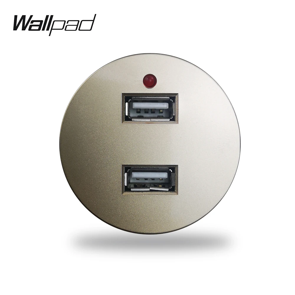 Wallpad L6 5 Colors 2.4A Double USB Charging Port Wall Socket Module Match L6 Plates Free Combination DIY