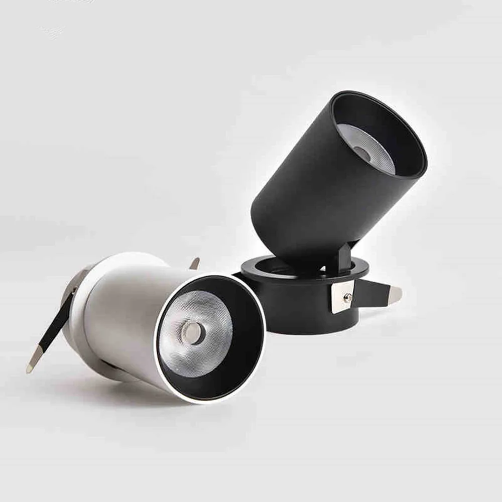 360 Degree Rotatable LED Downlight 12W 7W Spot led light Recessed Round LED Ceiling Lamp 220V 110V Foldable LED Spot Lighting