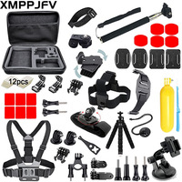 Action Camera Accessories Kit for GoPro Hero 13 12 11 10 9 8 7 6 5 4 Session 3 Black Max Insta360 Yi 4K DJI AKASO Campark SJCAM