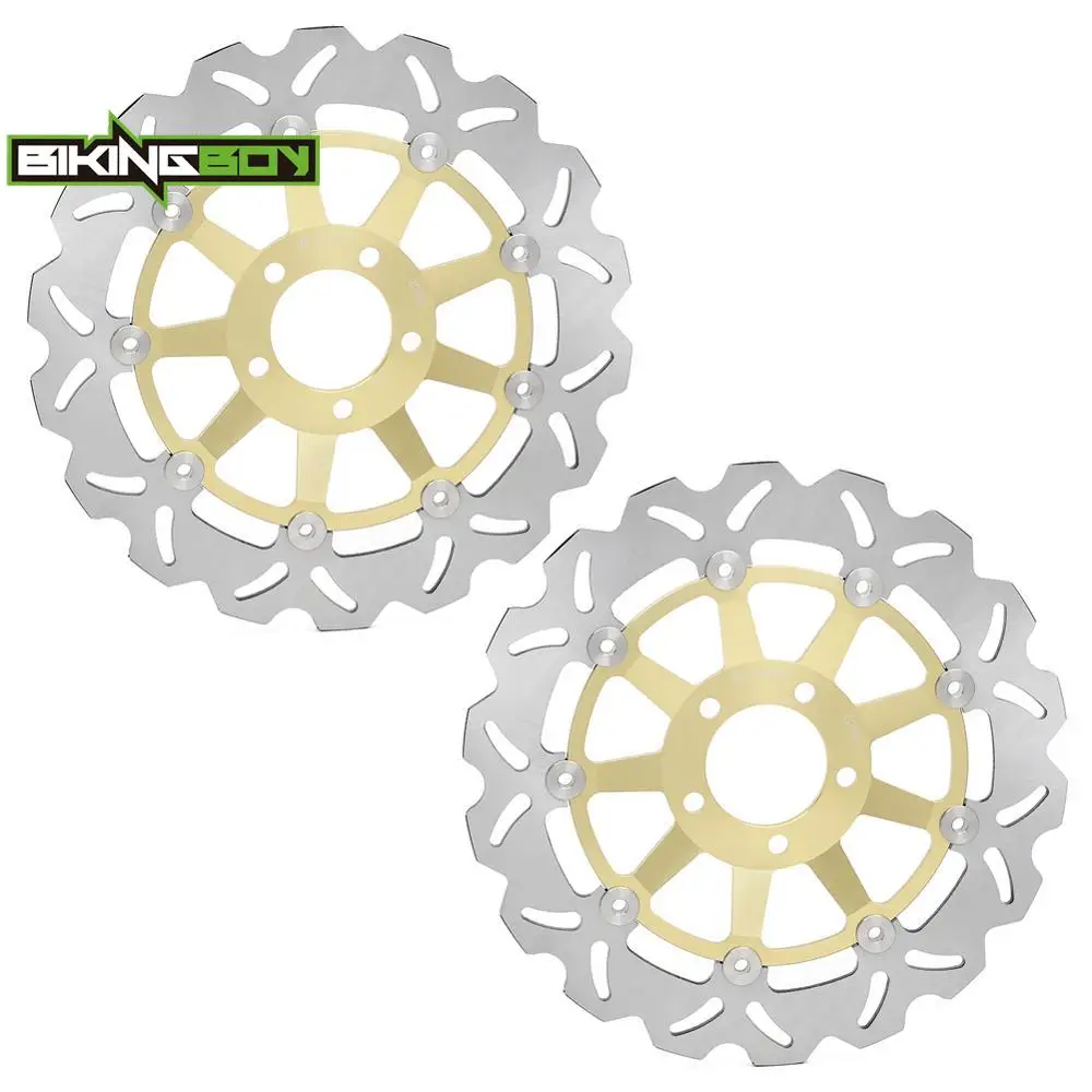 BIKINGBOY Ninja ZX6R 95-02 ZX9R 98 99 ZX12R 04 05 06 07 ZR 750 Zephyr 91-01 ZR 550 90-01 97 96 94 Front Brake Disks Discs Rotors