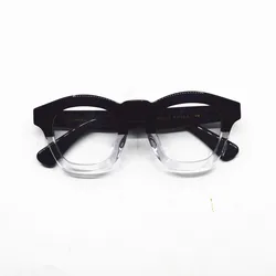 Japan Handmade Italy Acetate Eyeglass Frames clear lens Glasses Full Rim 1960's