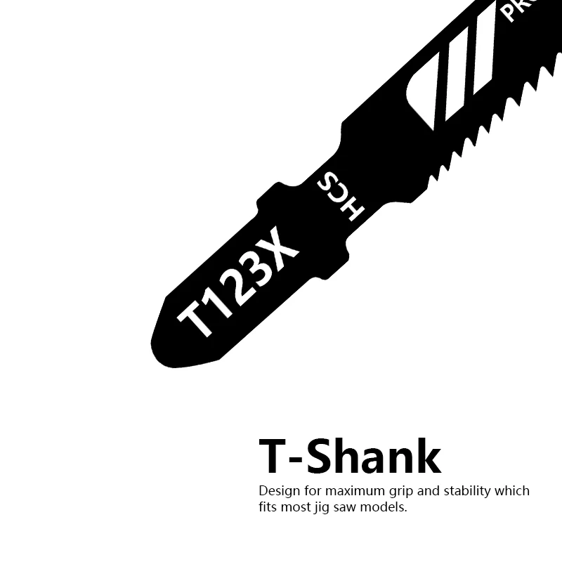 T123X ใบเลื่อยไม้ HCS Assorted ใบมีดสำหรับตัดไม้ T Shank Saber Saw เครื่องมือเลื่อยลูกสูบใบมีด