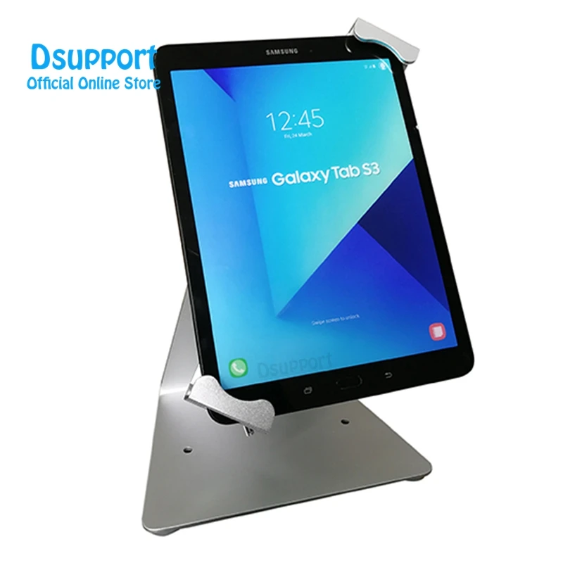 Suporte de mesa para tablets, suporte universal à prova de roubo para tablets de 7 a 13 polegadas com bloqueio