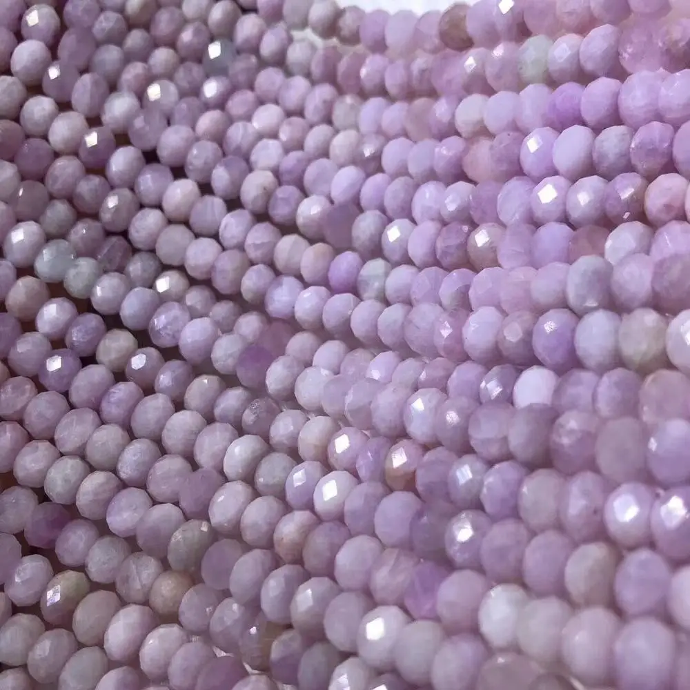 

Kunzite roundelle faceted 5*8mm nature 38CM FPPJ wholesale DIY for making jewelry loose beads