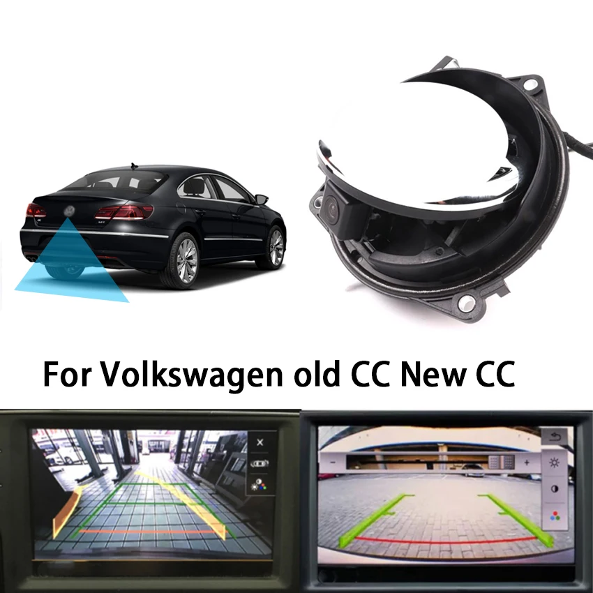 

Car Flip Logo Reverse For Volkswagen old CC New CC Emblem Rear View Camera CCD Full HD Night Vision High Quality Waterproof