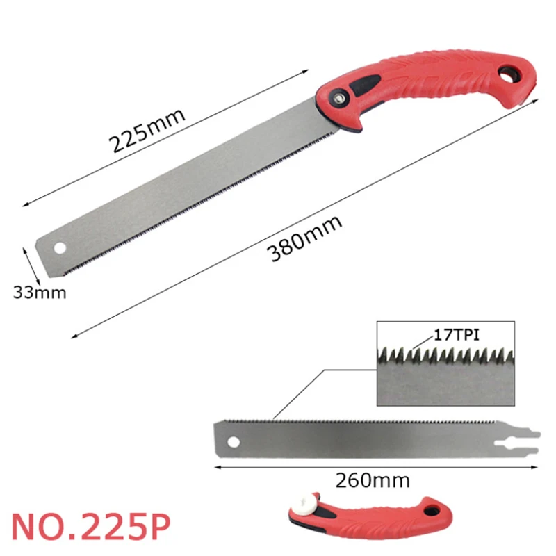 Folding Saw Japanese Double Edge Hand Saw HRC Wood Cutter Pull Saw 570mm Dry Wood Pruning Saw With Hard Teeth Woodworking Tools