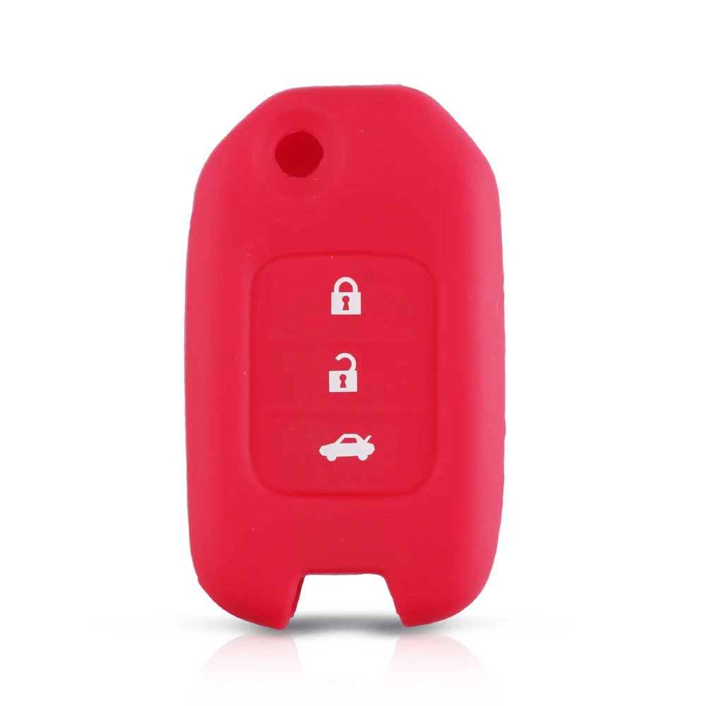 KEYYOU 3 Buttons Silicone Car Key Case for Honda FIT XRV VEZEL CITY JAZZ CIVIC HRV Civic Crider CRV Protector Cover - Image 4