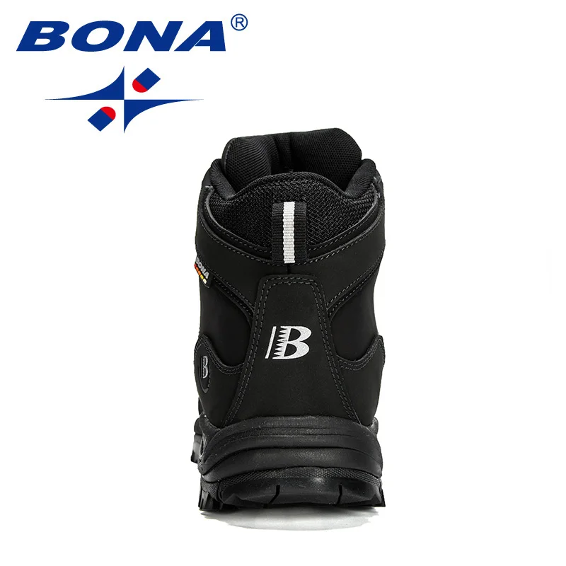 BONA-zapatos de cuero nobuk para hombre, botas de nieve cálidas, botines antideslizantes de felpa para exteriores, invierno, 2020