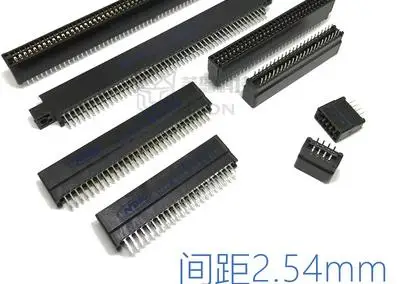 10PCS   Goldfinger slot EDGE CONNECTOR SLOT     2.54mm    8P 10P 12P 24P 62P 44P 56P 62P 50P 64P 86P 72P