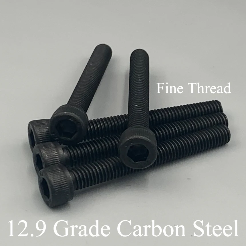 

M6 M6*0.75*30/35 M6x0.75x30/35 0.75mm Pitch 12.9 Grade Carbon Steel Full Fine Thread Cap Allen Head Bolt Hexagon Socket Screw