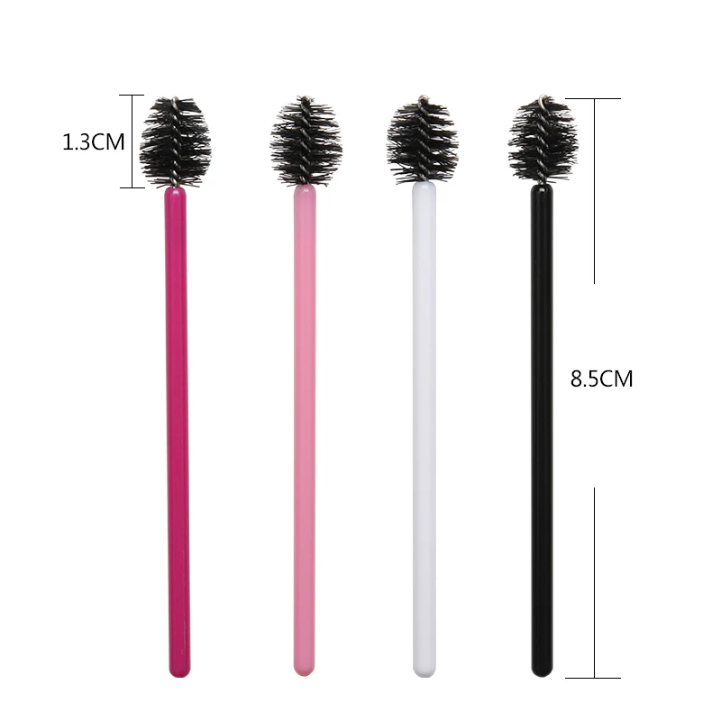 50Pcs Micro Apple Eyelash Brush Mascara Wands Applicator Grafting Eyelash Professional make-up Curling Comb Beauty Brushes Tools