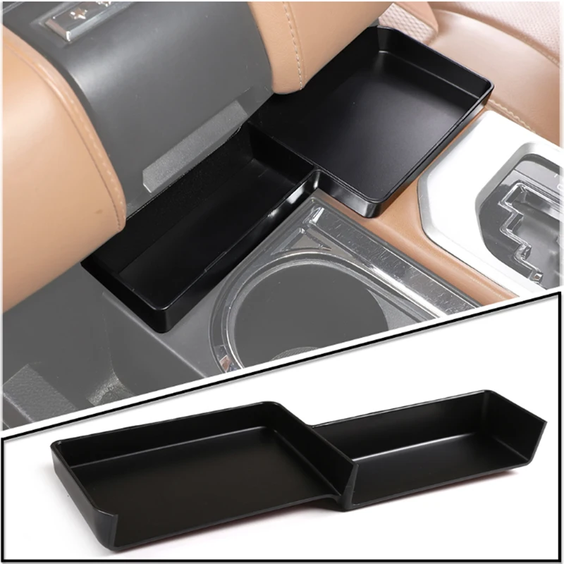 

For Toyota Tundra 2014-2021 ABS Black Car Center Console Co-pilot Seat Side Storage Box Holder Organizer Car Pickup Accessories