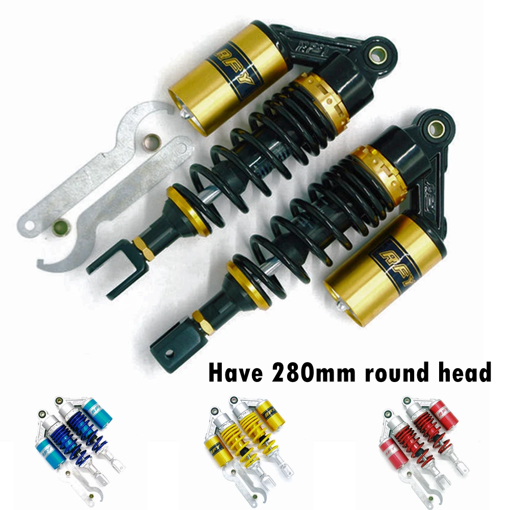 Universal 280mm 11'' Eye Diameter 8mm/10mm Motorcycle Dirt Bike Scooter ATV Rear Air Shock Absorbers Suspension For Yamaha Honda