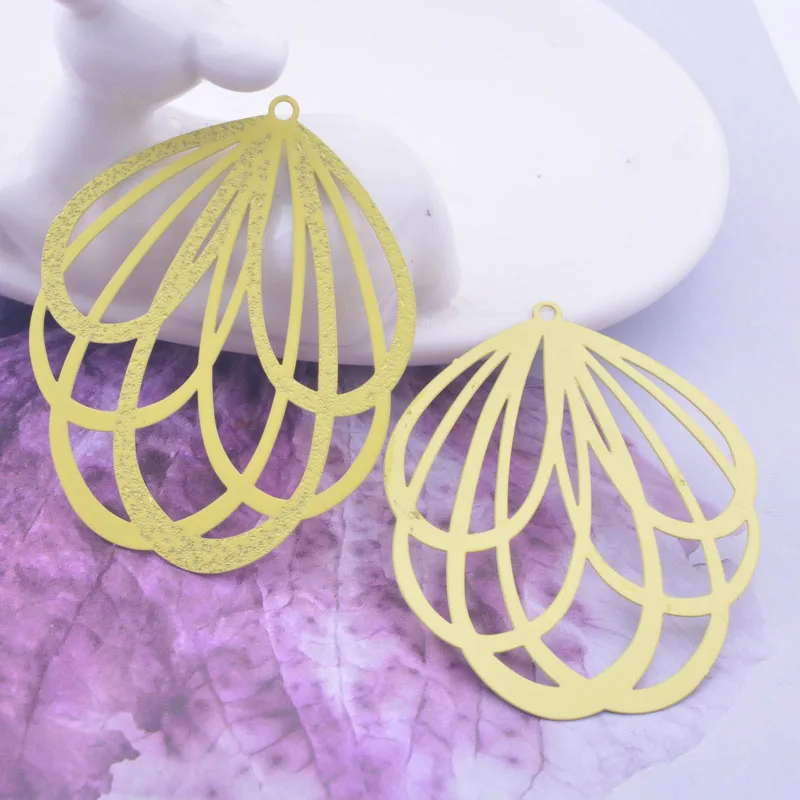30 Stück AB2931 38*48mm Messing Große Anhänger Ohrring-Anhänger für Damen Schmuck – Detail 8