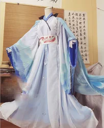 White Blue ShuiShi Shi Wudu Male Officer Immortal Cosplay Hanfu Costume for TV Play HeavenOfficial's Blessing Cos Shui HengTian