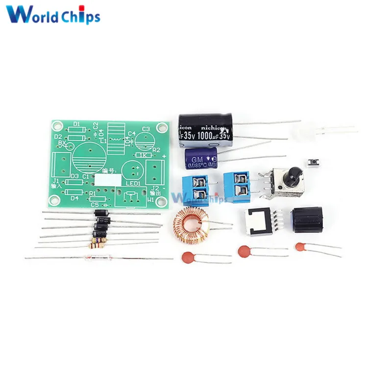 LM2596 Adjustable Voltage Stabilizer Precise Buck Step Down Power Supply Board Module 3.2V-40V to 1.23V-35V DIY Kit