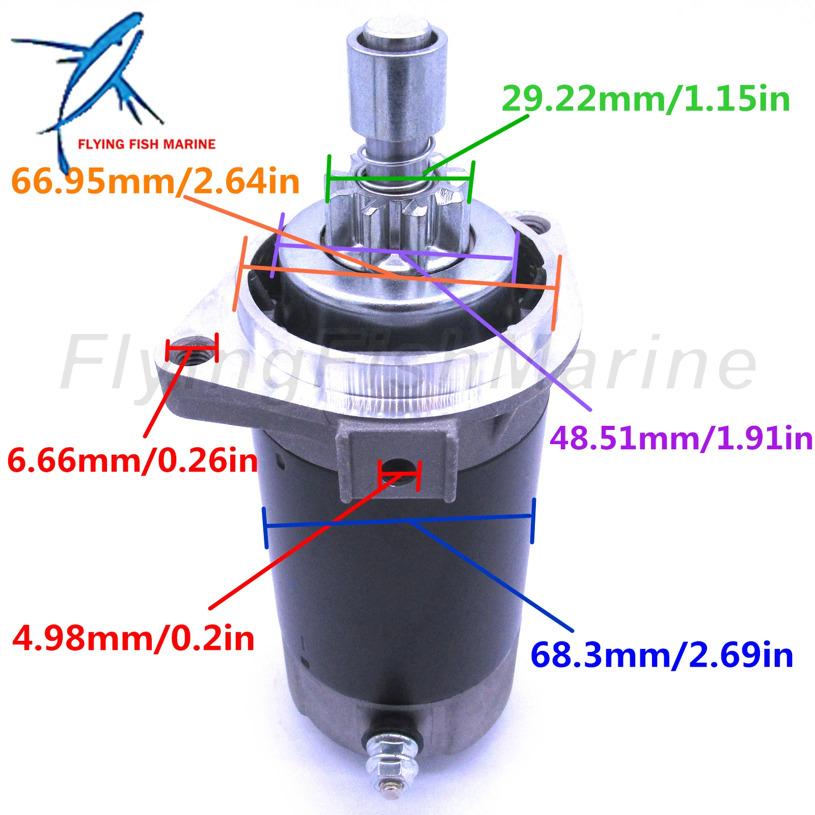 Boat Motor 3C8-76010-1 3C8760101M 3GF760100M/1M Starter Motor for Tohatsu Nissan / 5040786 for Evinrude Johnson BRP 9.9HP-50HP