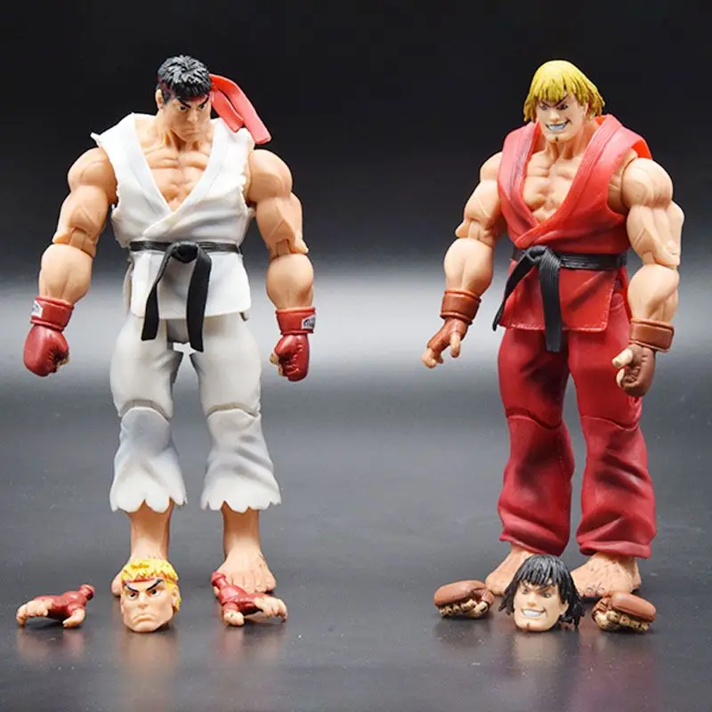 NECA Ken Ryu Figure Chun Li Hoshi Akuma Chunli Gouki Guile Action Figurine Toy Doll Gift