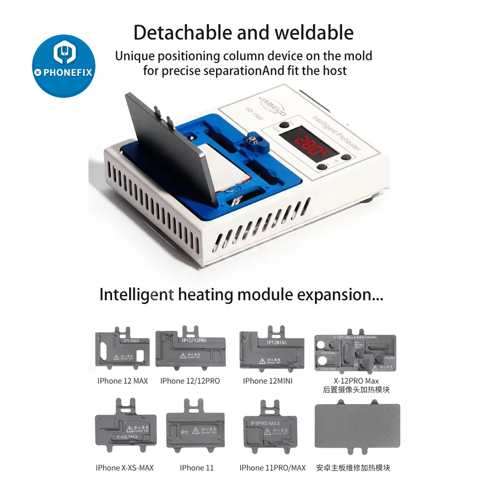 

JABEUD UD-1500 Intelligent Preheater Heating Platform For iPhone for iPhone X XS 11 12 Pro Max Middle Layer Board Repair Tools