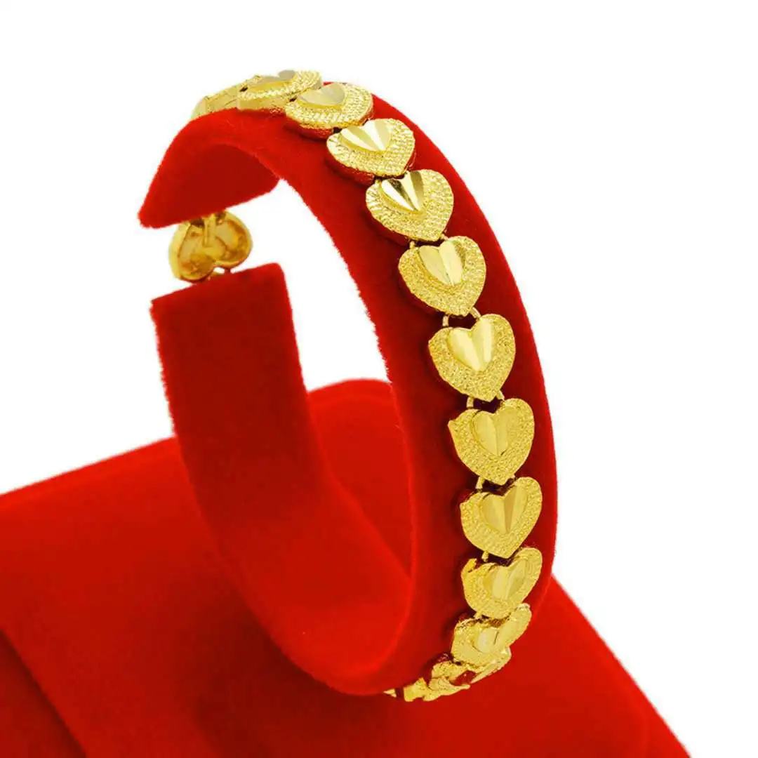 24K Gold Plated 8mm Bracelet Watch Deduction Women\'s Watch Chain Hand Ornaments Gold Plated Jewelry Popular Wholesale