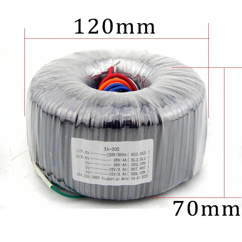 300W Core Biến Áp Đồng Nguyên Chất Tráng Men Dây Cho Bộ Khuếch Đại Công Suất Hình Tròn Chuyên Dụng Biến Áp Đầu Ra 36V15V