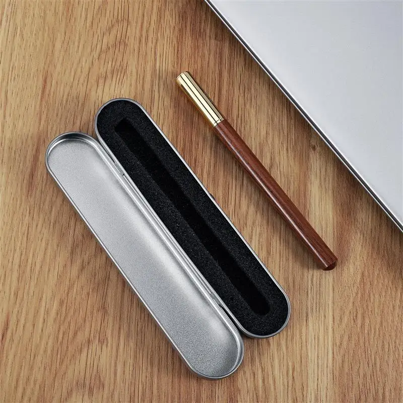 Ballpoint Pen Box Metal Pencil Dust Scratch Protective Storage Portable School Stationery Case Container Children