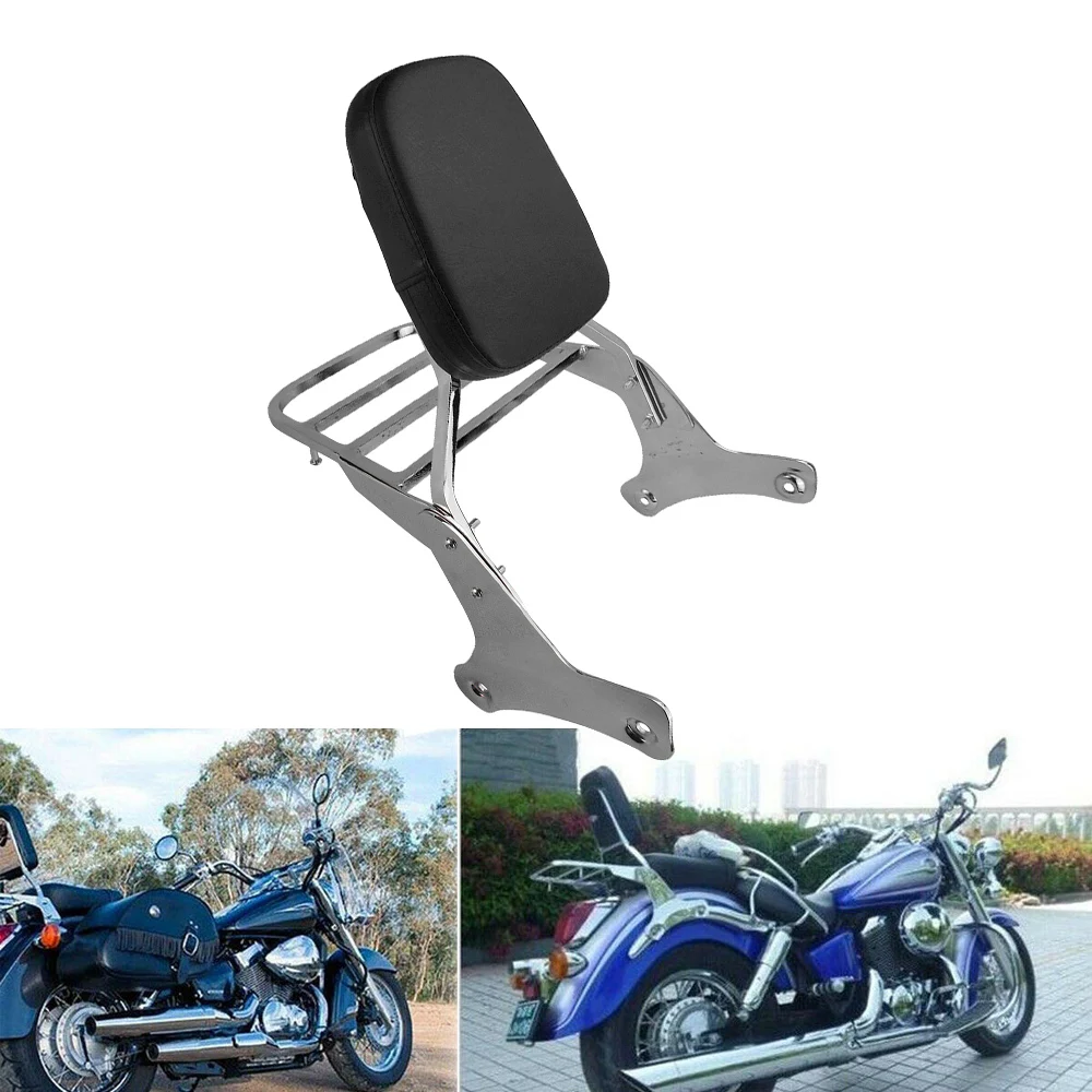 

Motorcycle Backrest Sissy Bar Luggage Rack w/ Cushion Pad For Honda Shadow VT750 VT400 1997 1998 1999 2000 2001 2002 2003