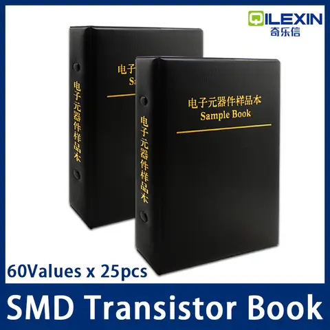 SMD Transistor triode Kit 60 kinds x25pcs SOT-23 Commonly Assorted Sample Book  Triode Book