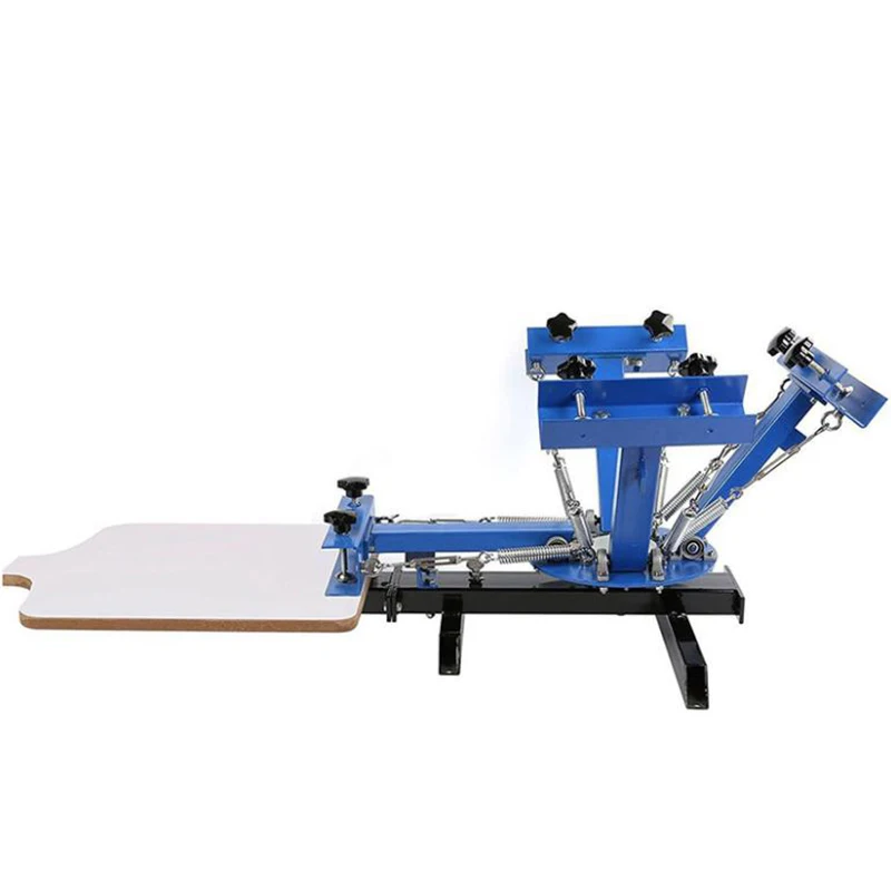 4 Color 1 Station Silk Screening Screenprint Press Screen Printing Machine