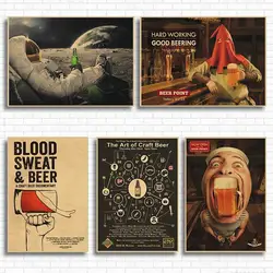 Funny Retro BEER Cheers Vintage Classic Movie Kraft Paper Poster Bar Cafe Living Room Dining room Wall Decorative Paintings