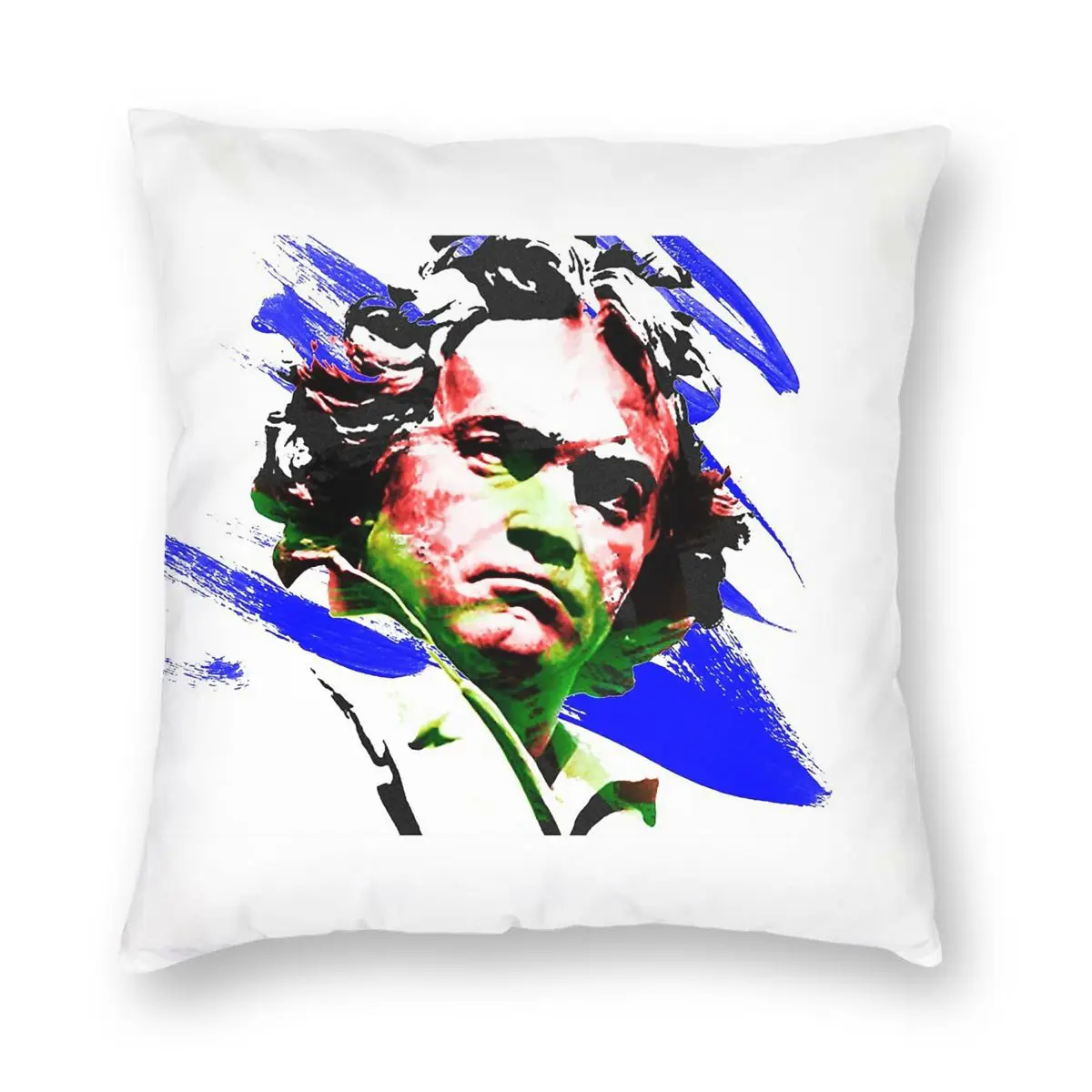 Ludwig Van Beethoven Throw Pillow Cover Polyester Throw Pillow Fashion Pillowcase