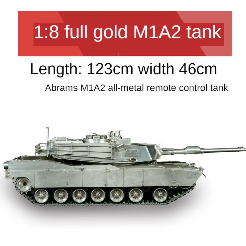 Full Metal Large Tank German Tiger telecomando elettrico in lega di alluminio modello 2.4G telecomando M1A2 Chariot