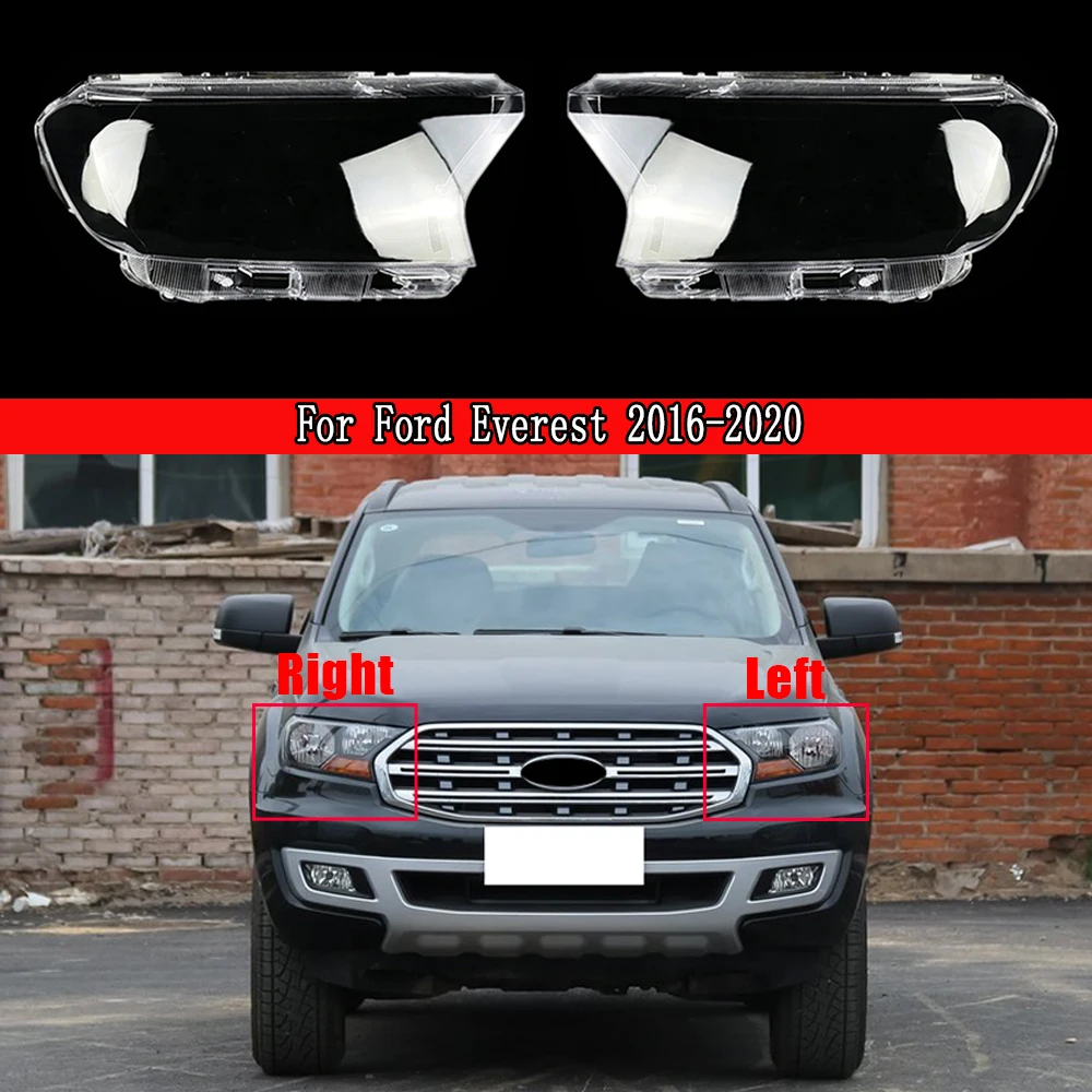 

For Ford Everest 2016 2017 2018 2019 2020 Headlamp Cover Headlight Shell Transparent Lens Plexiglass Replace Original Lampshade