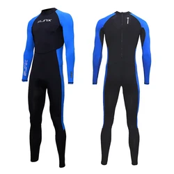 Lycra Wetsuit mężczyźni Surfing rashguardy kombinezon do snorkelingu z długim rękawem powrót zipper pełne body kombinezon do nurkowania anti-meduzy stroje kąpielowe