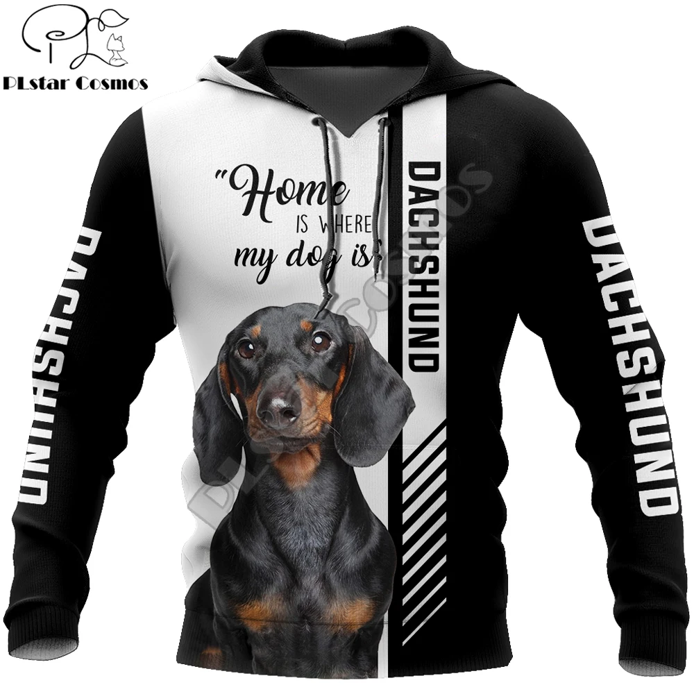 

Animal Love Dachshund Dog 3D All Over Printed Mens hoodies and Sweatshirt Autumn Unisex zipper Hoodie Casual Sportswear DW819