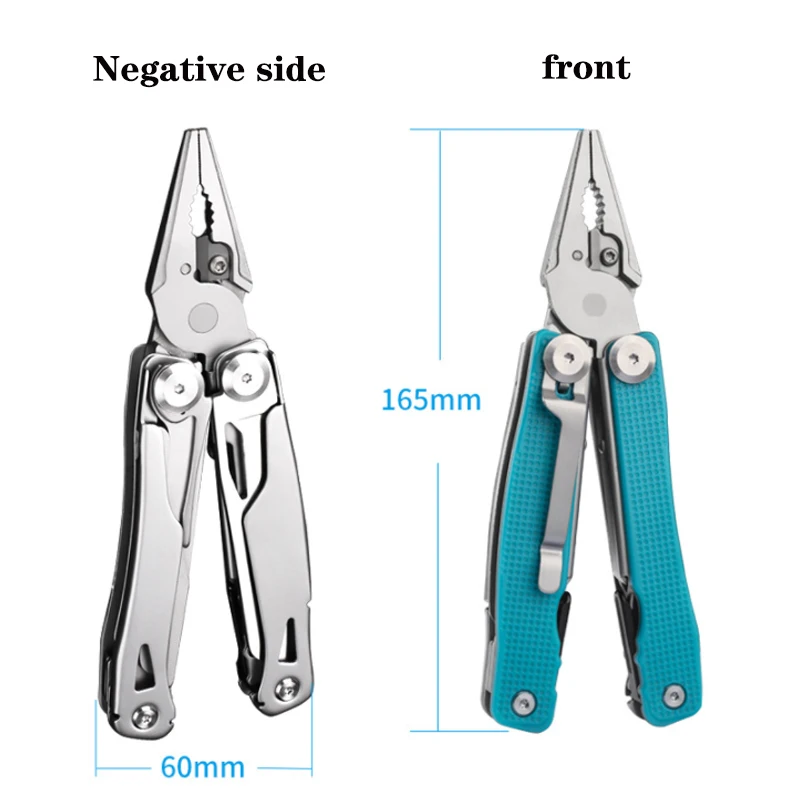 HRC78K EDC Camping New Blue Multitool Plier Cable Wire Cutter Multifunctional Multi Tools Outdoor Camping Folding Knife Pliers