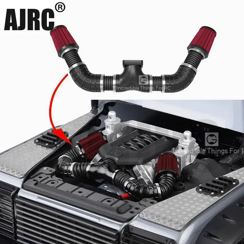 

Simulated Engine Intake Air Filter Kit For 1/10 Rc Crawler Car Trax Trx4 Defender Bronco Axial Scx10 Ii 90046 Trx-6 G63