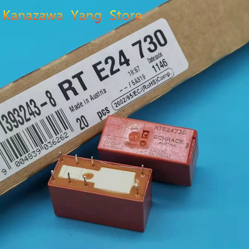 5 Pcs 10 Pcs  RTE424730 Substitute RT24730  Relay 8A 230VAC 8-Pin Two Open And Two Closed