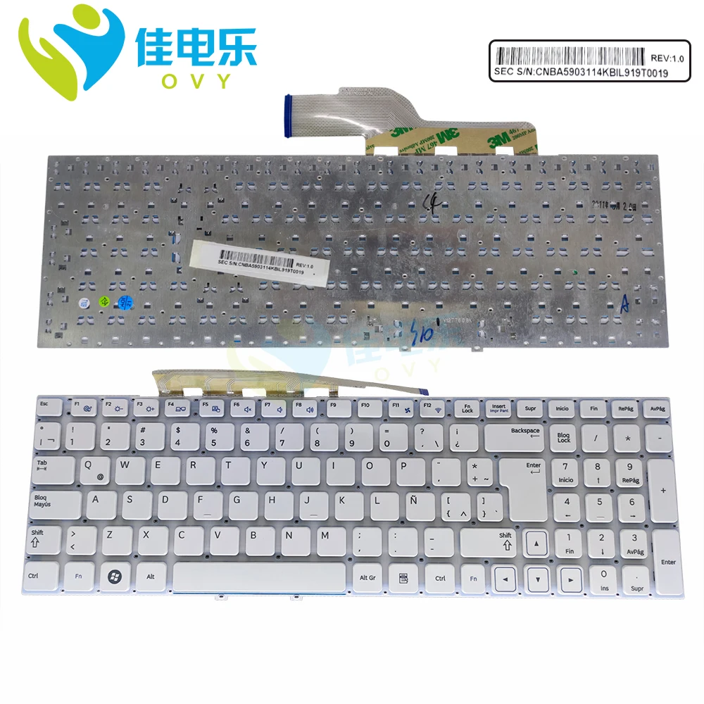 

LA Latin Laptop Keyboard For Samsung NP300E5A 300E5A 300V5A NP300V5A NP305 E5A V5A E5C NP3530EC EA White Computers Keyboard New