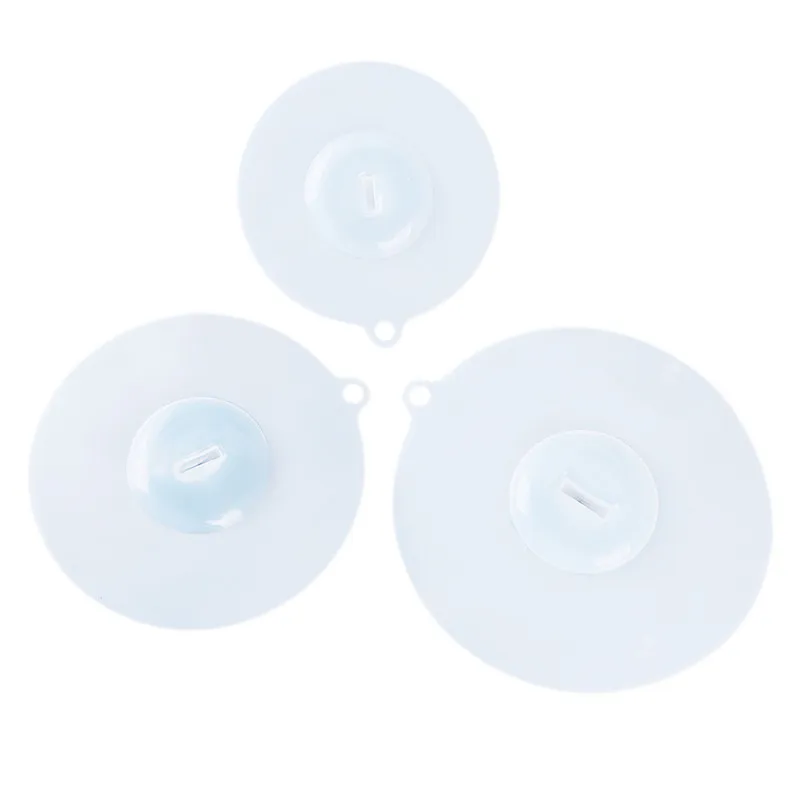 Safe FDA Grade Silicone Water Drinking Cup Lid Anti-dust Bowl Cover Cup Seals Glass Mugs Cap White Cup Cover Heat-resistant