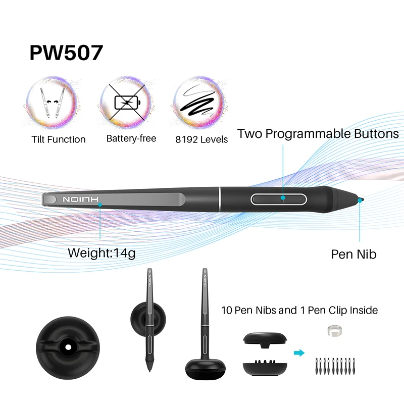 New: Graphic Monitor Kamvas Pro 16 Drawing Tablet Screen 15.6 Inch Digital Tablets Draw Display with Battery-free Stylus Pen