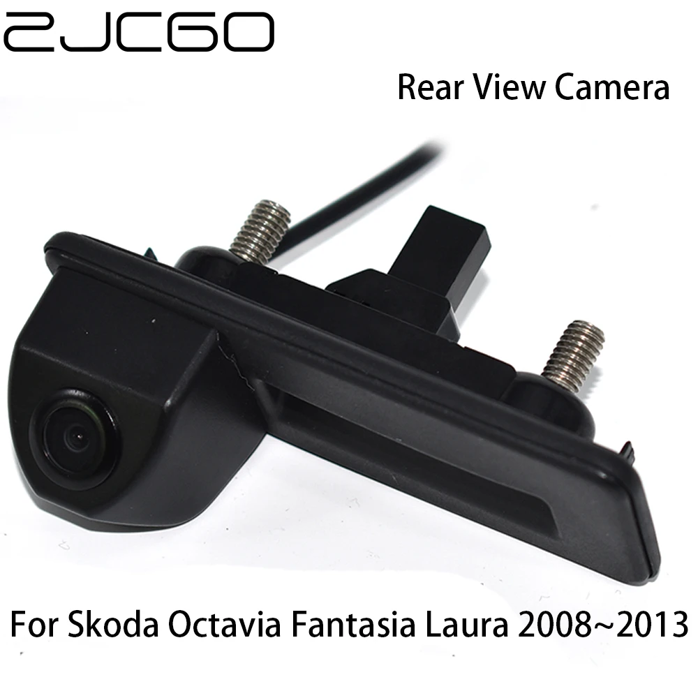 ZJCGO HD CCD Car Rear View Reverse Back Up Parking Trunk Handle Night Vision Camera for Skoda Octavia Fantasia Laura 2008~2013