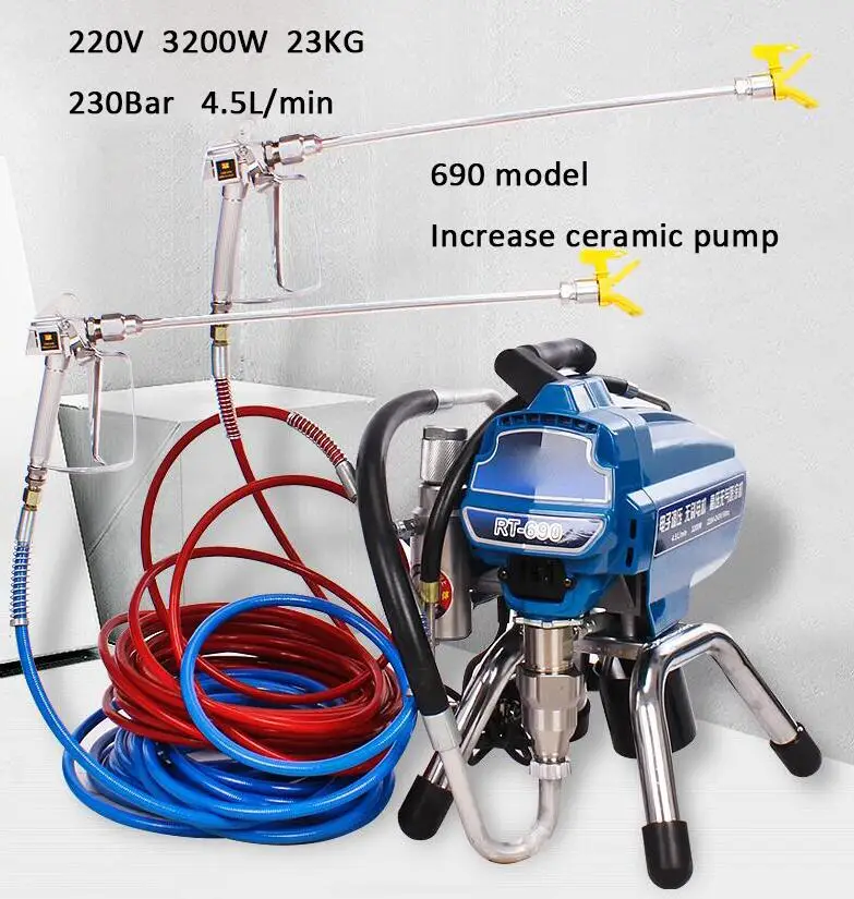 Full automatic Electric High pressure Airless Spraying Machine 220V emulsion paint Household Multi-functional paint painting