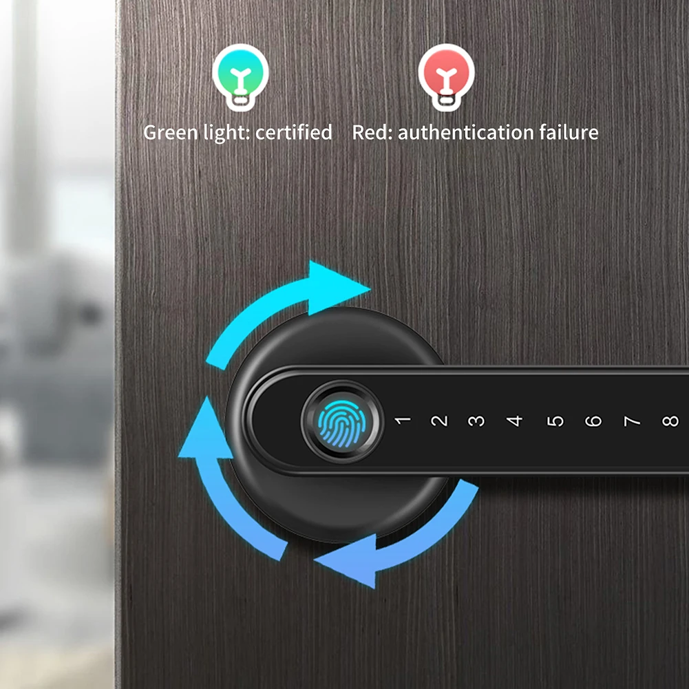 Nieuwe Super Security Vingerafdruk Deurslot Smart Keyless Entry Biometrisch Toetsenbord Wachtwoord Hendel Vergrendeling App Controle Elektrisch