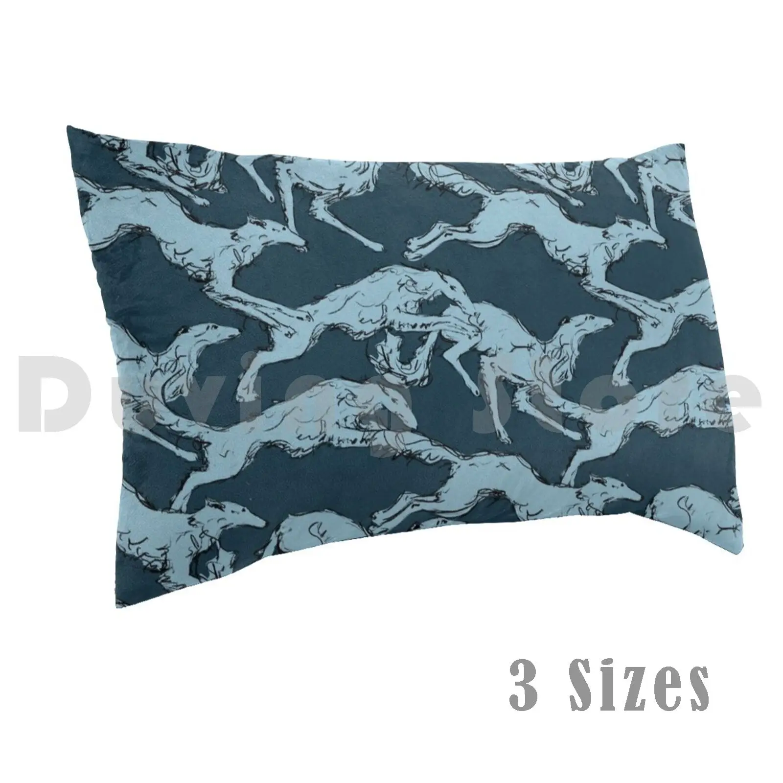 Funda de almohada Borsois impresa 50x75 Galgo Galgo Galgo Sighthound Perro Animal Lobitos Whippet Magyar Agar Windspiel